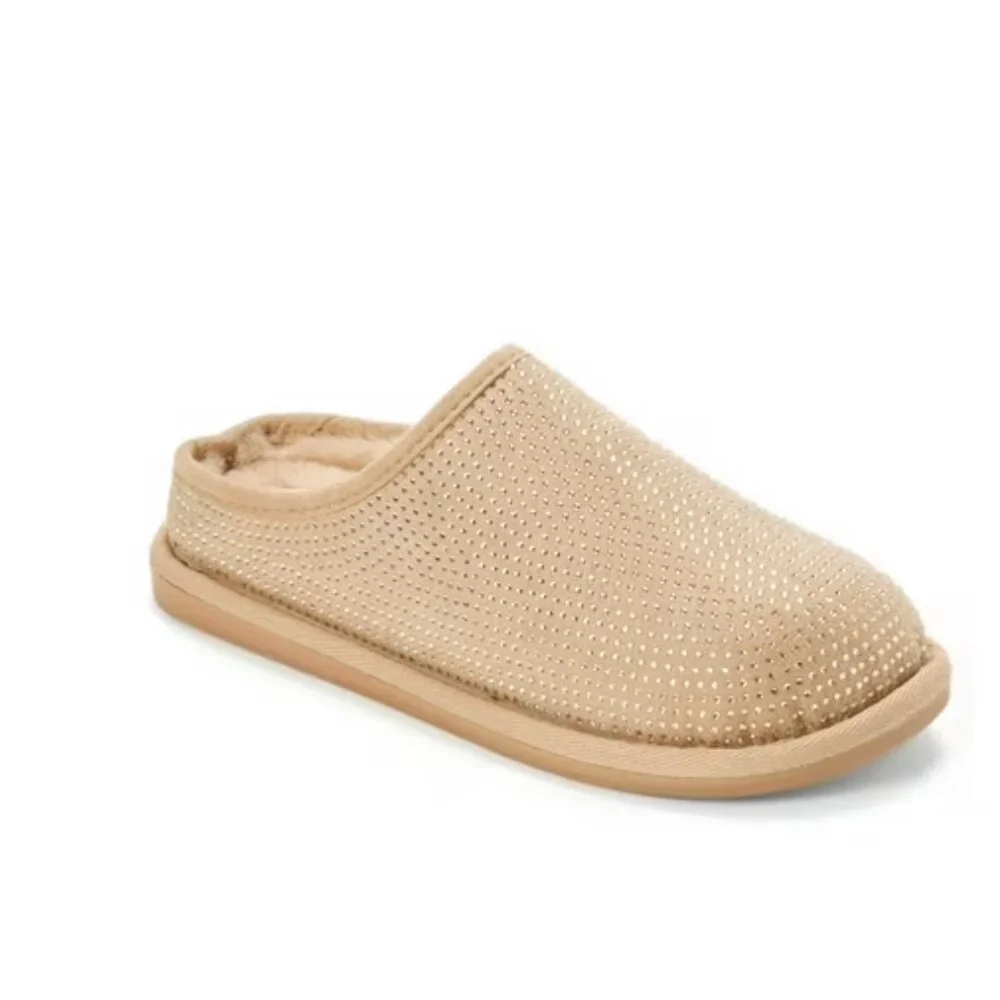 Joyspun Women's Studded Slippers in Tan 8 - Picture 1 of 10